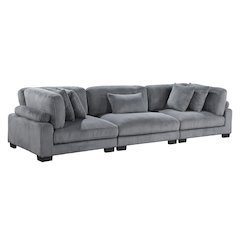 Traverse Corduroy Sofa in Gray