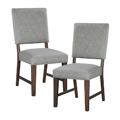Franco Textured Dining Room Side Chair, set of 2 in Gray