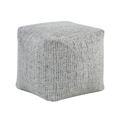 Easley  Chenille Pouf In Multi Color