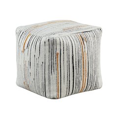 Poplar  Jacquard Pouf In Multi Color