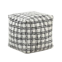 Misty  Jacquard Pouf In Multi Color