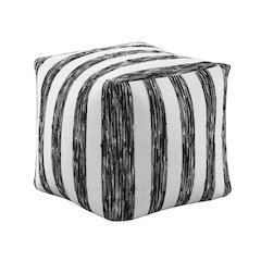 Avril  Jacquard Pouf In Multi Color