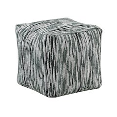Lundy  Jacquard Pouf In Multi Color