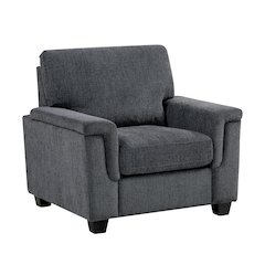 Chelsea Chenille Chair in Dark Gray