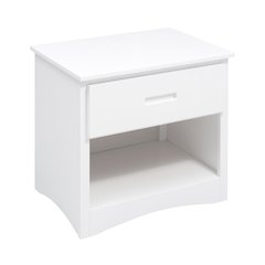 Galen Pine Night Stand in White