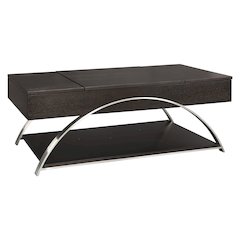 Tioga Engineered Wood Cocktail Table w/ Lift-Top and Storage in Espresso