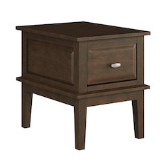 Minot Asian Hardwood End Table in Brown Cherry