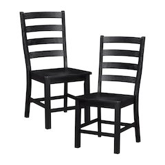 Redmond Wood Dining Room Side Chair, set of 2 in Black