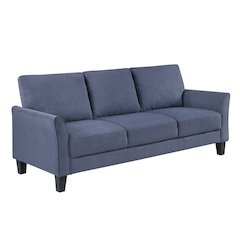 Aliana Textured Sofa in Blue