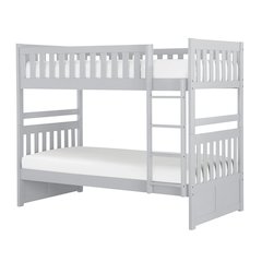 Orion Pine Twin Over Twin Bunk Bed in Gray
