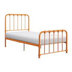 Bethany Metal Twin Metal Platform Bed in Orange