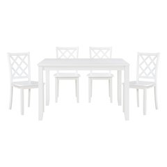 Astoria Wood Veneer Dining Room Set (set of 5) in White