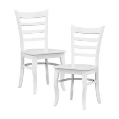 Bonnie Wood Dining Room Side Chair, set of 2 in White