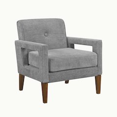 Belfort Chenille Chair in Gray
