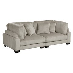 Traverse Corduroy Love Seat in Taupe