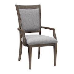 Sarasota Textured Dining Room Arm Chair, set of 2 in Gray