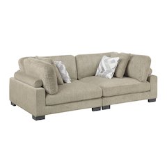 Corydon Microfiber Love Seat in Brown