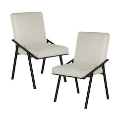 Rochelle Textured Dining Side Chair, Set of 2 in Cream