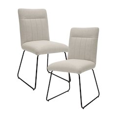Benito Textured Dining Room Side Chair, set of 2 in Beige
