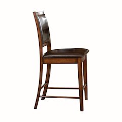 Verona Wood Counter Height Dining Room Chair, set of 2 in Dark brown