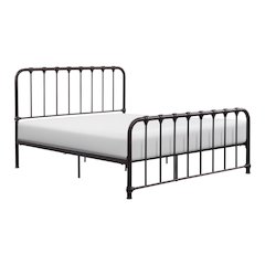 Bethany Metal Queen Platform Bed in Dark bronze