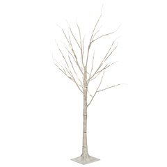Birch Tree On Metal Base In/Outdoor 48 LED 47 Inch High with 8 Lighting Modes