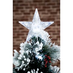 Christmas Tree Fiber Optic Green with Cones & Berries