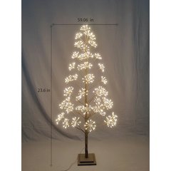5ft Brown LED Cluster Tree with 720 Warm White LEDs Indoor Use Only