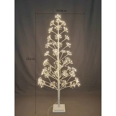 5ft White LED Cluster Tree with 720 Warm White LEDs Indoor Use Only