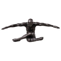 Stretching Human Sculpture Resin Home Decor Contempory Tabletop Ornament