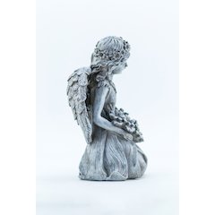 Kneeling Angel Holding Flowers