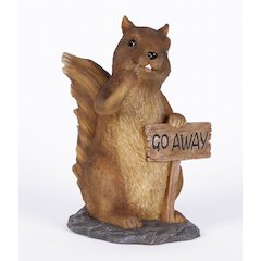 Squirrel Holding Go Away Sign (Hi-Line Exclusive)