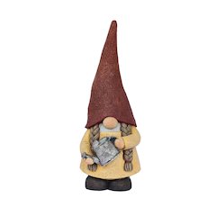16in Female Garden Gnome Watering Plant