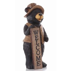 Bear Standing W/A Welcome Sign