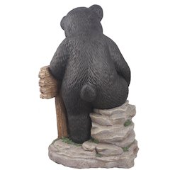 Bear Holding Sign And Gnome