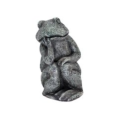 Thinking Frog Garden Statue