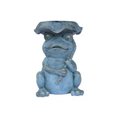 Frog Garden Statue Plant Stand Solar Light