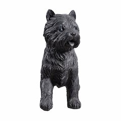 Cairn Terrier Statue Black Life Size Home Decor Garden Yard Statue