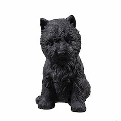 Terrier Flower Planter Black Plant Pot