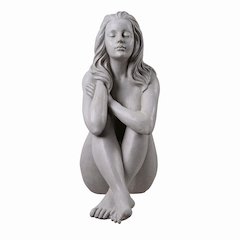 Thinking Lady Sculpture Resin Garden Statue