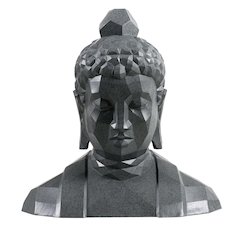 Geometric Buddha Head Garden Statue Modern Style Home Decor