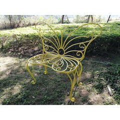 Yellow Metal Garden Butterfly Chair