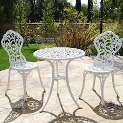 Garden Table & Chairs - White