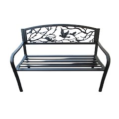 Black Birds And Branches Garden Bench