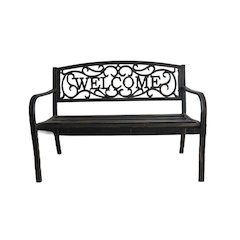 Bronze Welcome Garden Bench 50 Inch Long