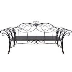 Garden Bench Antique Black