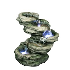 4 Level Rock Fountain W/LED