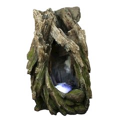 Tree Trunk Fountain W/LED