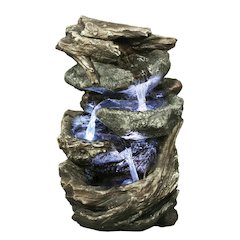 Fountain-Log/Stone Waterfall W/LED