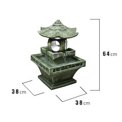 Pagoda Lantern Fountain W/Light